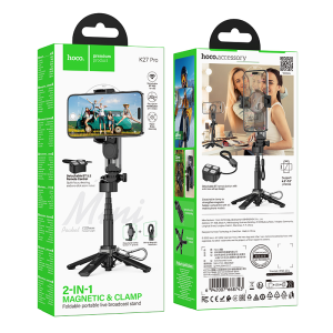 Hoco Mini Live Selfie Broadcast Stand Magnetic and Clip K27 Pro - Black